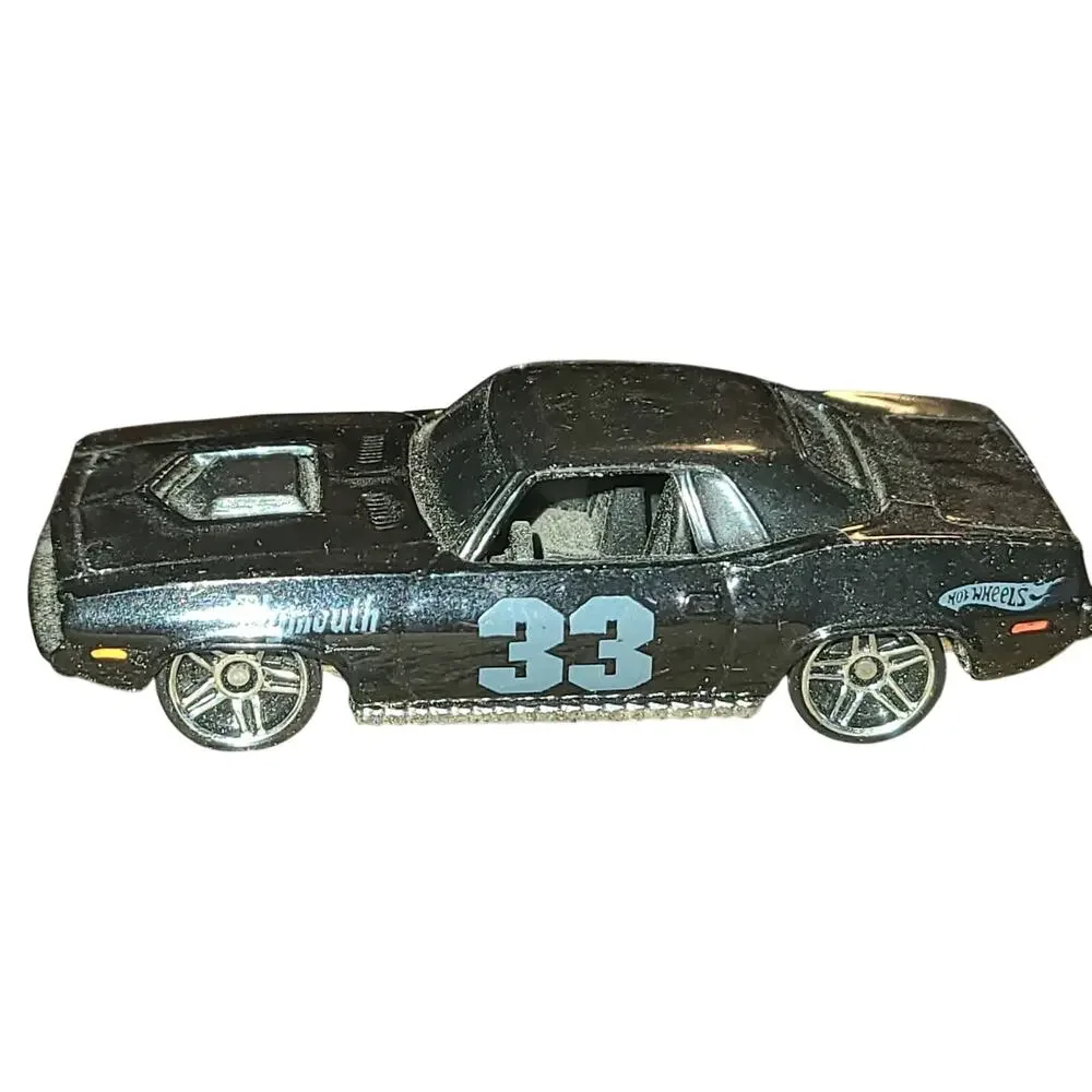 HOT WHEELS 70' PLYMOUTH AAR CUDA BLACK 33 NEAR MINT 2007 MYSTERY